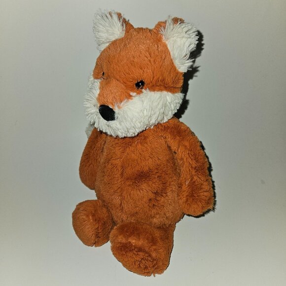 Jellycat London Bashful Fox Plush Lovey 12" Stuffed Animal Toy Bean Bag Bottom - Picture 2 of 7